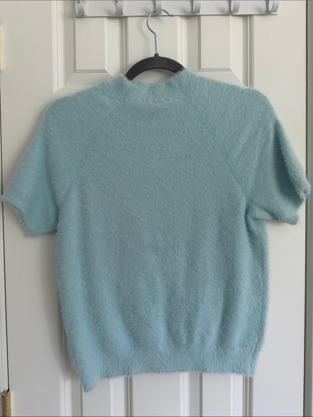 Anthropologie Light Blue Eyelash Cardigan - Picture 5 of 11